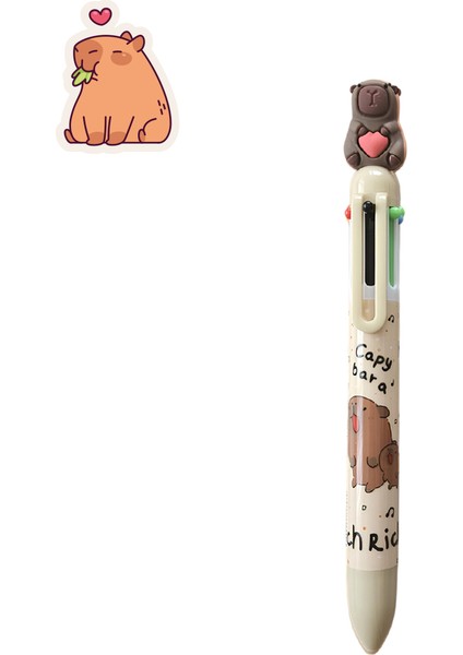 Capybara Figürlü Disney Çok Renkli Tükenmez Kalem – 10 Renkli Yazı Kalemi | Fancy Space fırsatları