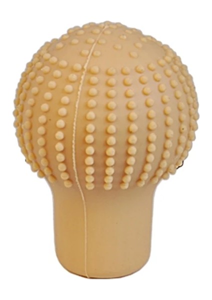 Silikon Vites Topuzu Kilifi Masajli Yuvarlak Bej
