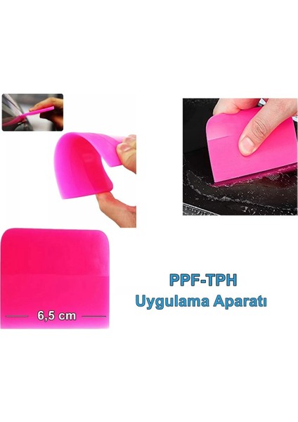 Ppf Tph Silikon Cekcek Ragle Cam Filmi Cekme Uygulama Aparati Pembe 6x7 5cm