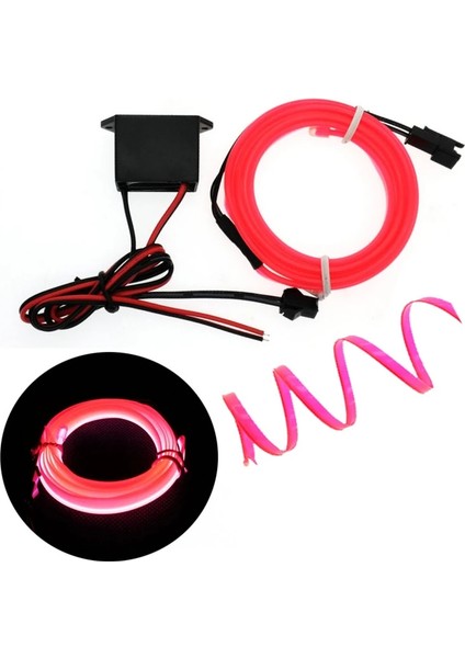 Fitilli Ip Neon LED Torpido Seridi 1 Metre Pembe