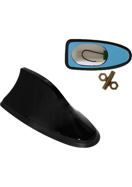 Balik Sirti Kopek Baligi Elektronik Oto Anten Silikon Tabanli Parlak Siyah