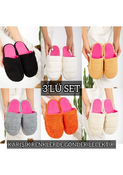 3'lü Paket Terlik Ev Terliği Çeyiz Bohça Seti