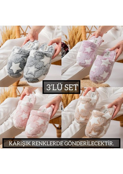 3'lü Paket Terlik Ev Terliği Çeyiz Bohça Seti