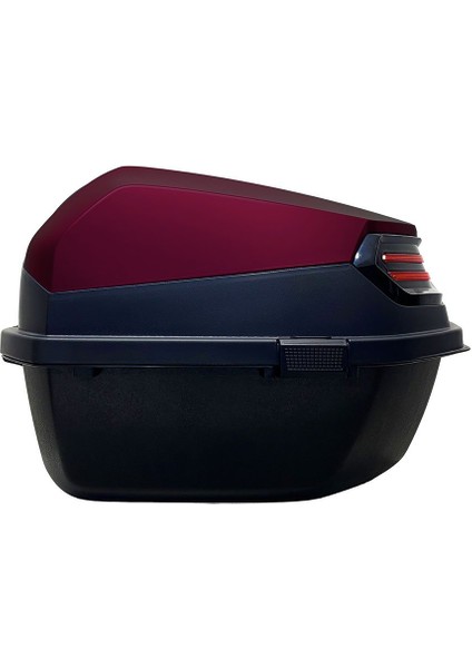 XT08-JR 32 Lt Motosiklet Arka Çanta Hünnap Kırmızı Parlak Su Geçirmez ABS Çift Kilitleme Üniversal