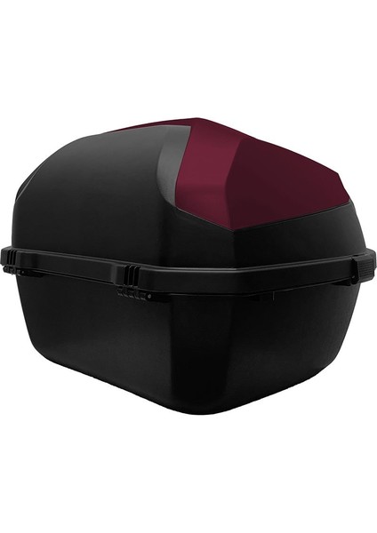 XT08-JR 32 Lt Motosiklet Arka Çanta Hünnap Kırmızı Parlak Su Geçirmez ABS Çift Kilitleme Üniversal