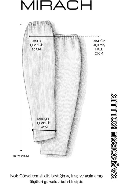 Ekstra Uzun Tam Boy Tesettür Kolluk | Fitilli Ayarlanabilir Lastikli Kol Kapatan Eldiven | Sıcak