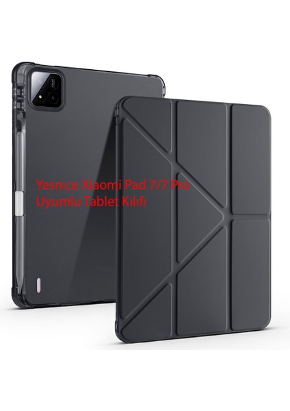 Yesnıce Xiaomi Pad 7 / 7 Pro Uyumlu Uyumlu Kalemlikli Standlı Uyku Modlu Katlanabilir Tablet Kılıfı