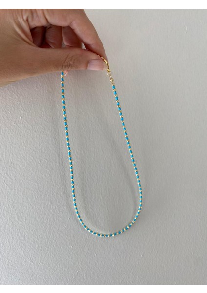 Mavi Gold Top Boncuk Yaz Kolye fiyatları