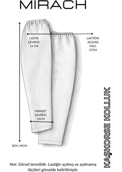 Ekstra Uzun Tam Boy Tesettür Kolluk | Fitilli Ayarlanabilir Lastikli Kol Kapatan Eldiven | Sıcak