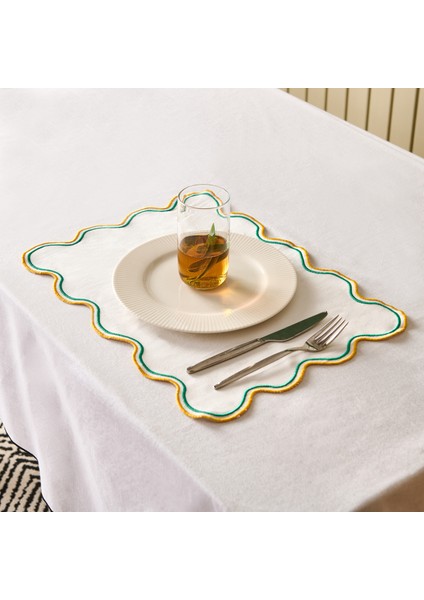 Soft Nonna Amerikan Servis - Hardal / Yeşil - 30X50 cm indirimleri