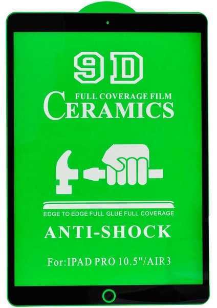 iPad Pro 10.5 (7.nesil) Uyumlu Vlmr Tablet Seramik Ekran Koruyucu-Siyah