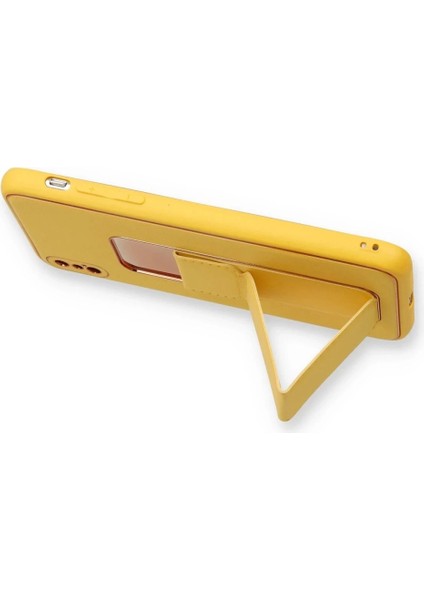 iPhone x Kılıf Coco Deri Standlı Kapak - Sarı modelleri