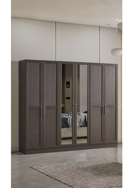 Rebeka Mdf 6 Kapaklı Dolap