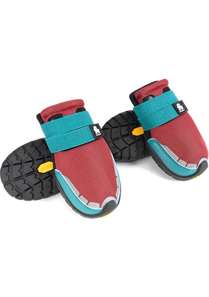 Vibram Tabanlı, Reflektörlü Kırmızı-Mavi Köpek Ayakkabısı