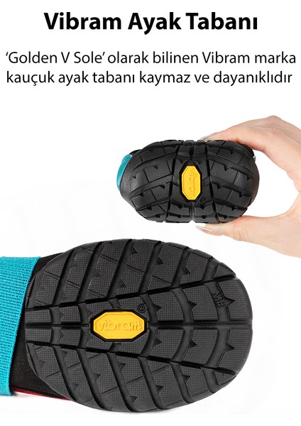 Vibram Tabanlı, Reflektörlü Kırmızı-Mavi Köpek Ayakkabısı