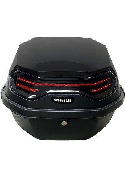 XT08-B 32 Litre Motosiklet Arka Çanta Siyah Parlak Su Geçirmez ABS Top Case Çift Kilitleme Üniversal fiyatları