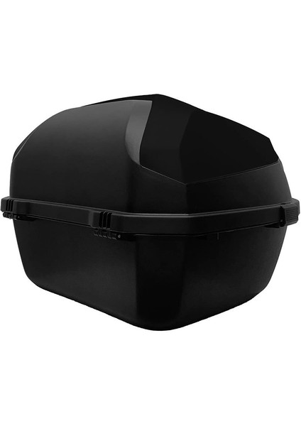 XT08-B 32 Litre Motosiklet Arka Çanta Siyah Parlak Su Geçirmez ABS Top Case Çift Kilitleme Üniversal