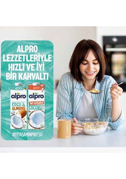 Hindistan Cevizi Badem Sütü 1 L Vegan Laktozsuz Bitkisel Bazlı fırsatları