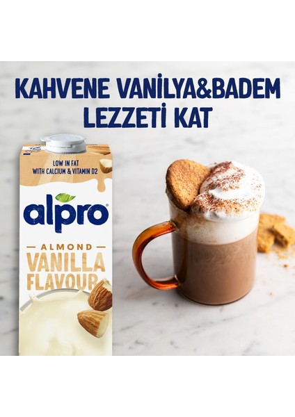 Vanilya Badem Sütü 1 L Vegan Laktozsuz Bitkisel Bazlı fırsatları
