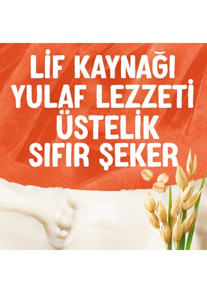 Şekersiz Yulaf Sütü 2x1 L Vegan Laktozsuz Bitkisel Bazlı