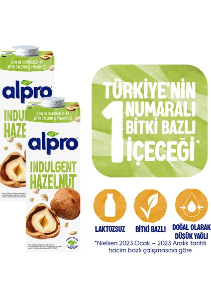 Fındıklı Süt 2x1 L Vegan Laktozsuz Bitkisel Bazlı