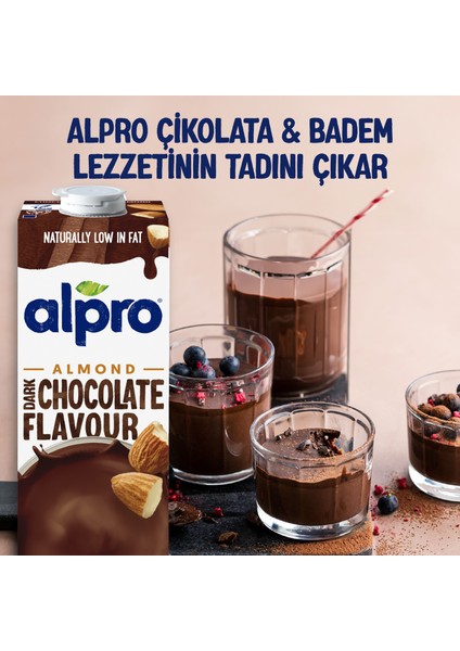 Bitter Çikolata Badem Sütü 2x1 L Vegan Laktozsuz Bitkisel Bazlı indirimleri