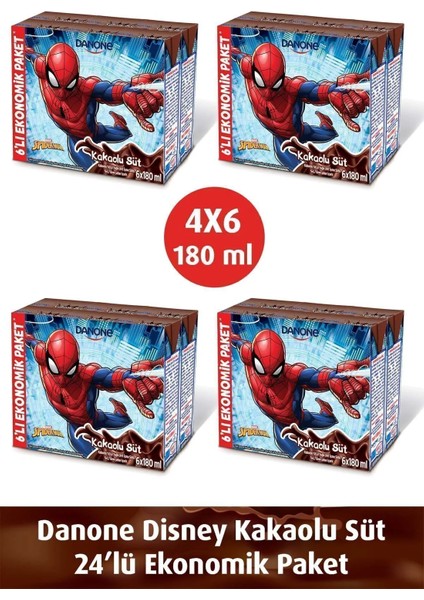 Disney Kakaolu Uht Süt 180MLX6 x 4 Adet (Karakter Seçimi Yapılamamaktadır)
