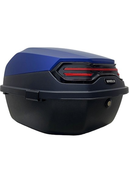 XT08-BL 32 Litre Motosiklet Arka Çanta Mavi Mat Su Geçirmez ABS Top Case Çift Kilitleme Üniversal indirimleri