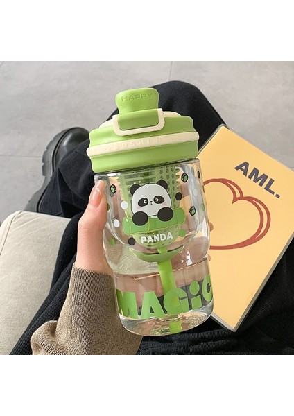 Sevimli Öğrenci Plastik Kupa Çocuk Pipetli Su Kurı (Yurt Dışından)
