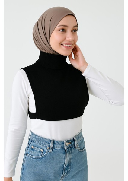 Tam Kapalı Dik Yaka Body | Lastikli Pamuklu Fitilli Kaşkorse Balıkçı Yaka