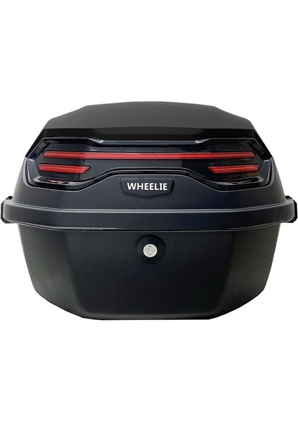 XT08-FS 32 Litre Motosiklet Arka Çanta Mat Siyah Su Geçirmez ABS Top Case Çift Kilitleme Üniversal fırsatları