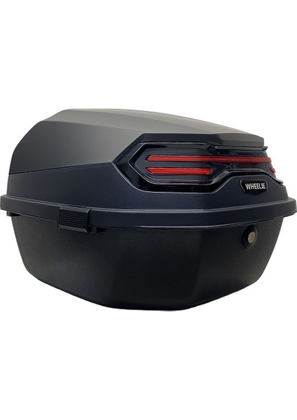 XT08-FS 32 Litre Motosiklet Arka Çanta Mat Siyah Su Geçirmez ABS Top Case Çift Kilitleme Üniversal indirimleri