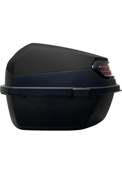 XT08-FS 32 Litre Motosiklet Arka Çanta Mat Siyah Su Geçirmez ABS Top Case Çift Kilitleme Üniversal