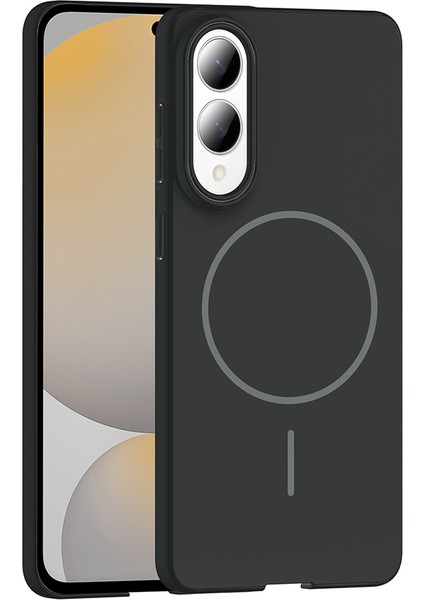 Galaxy S25 Edge Kılıf M-Safe Şarj Özellikli Vlmr Ruby Sert Kapak - Siyah