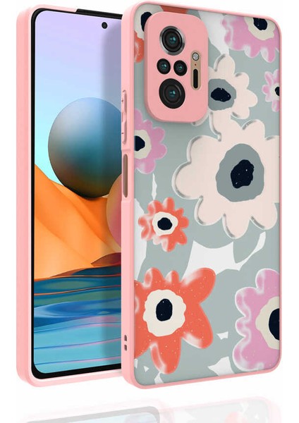 Xiaomi Redmi Note 10 Pro Kılıf Desenli Kamera Korumalı Parlak Vlmr Nora Kapak-No5