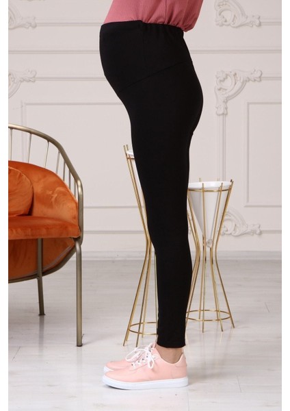 Kadın Siyah Ayarlanabilir Bel Hamile Tayt indirimleri