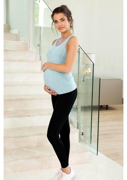 Kadın Hafif Korseli Siyah Bel Ayarlı Yumuşacık Hamile Taytı modelleri