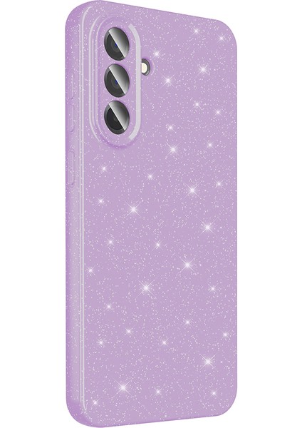 Galaxy A56 Kılıf Kamera Korumalı Simli Lüks Vlmr Koton Kapak - Siyah indirimleri