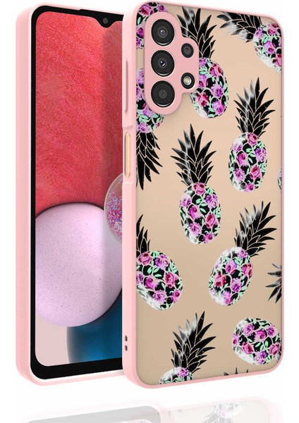 Galaxy A13 4g Kılıf Desenli Kamera Korumalı Parlak Vlmr Nora Kapak-No1