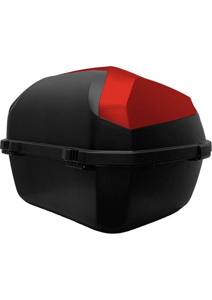 XT08-LR 32 Litre Motosiklet Arka Çanta Açık Kırmızı Parlak Su Geçirmez ABS Çift Kilitleme Üniversal