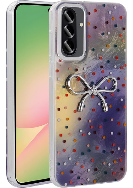 Galaxy A56 Kılıf Kamera Korumalı Figürlü Vlmr Ponti Silikon Kapak - Lila