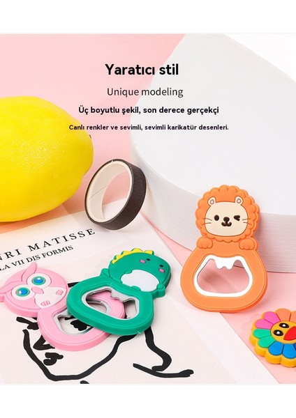 Yaratıcı Çok Fonksiyonlu Karikatür Sevimli Buzdolabı Çıkartmaları Silikon Bir Başlangıç (Yurt Dışından) fırsatları