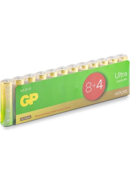 Lr6 Aa Boy Ultra Alkalıne Kalem Pil 12 Li Paket