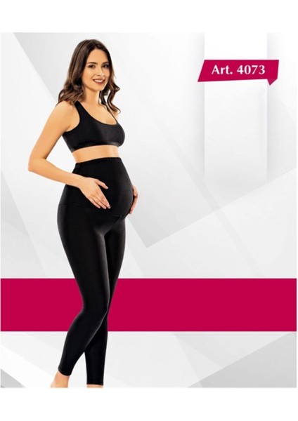 Kota Siyah Hamile Kadın Tayt