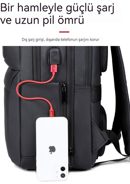 Erkek Moda Üst Düzey Duyusal Banliyö Su Geçirmez Sırt Çantası (Yurt Dışından) fiyatları