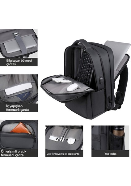 Erkek Moda Üst Düzey Duyusal Banliyö Su Geçirmez Sırt Çantası (Yurt Dışından) indirimleri