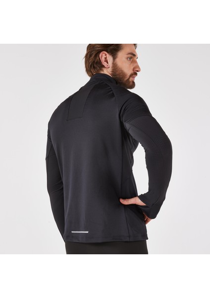 Kiprun Erkek Uzun Kollu Koşu Tişörtü - Siyah - Kiprun Run 500 Warm indirimleri