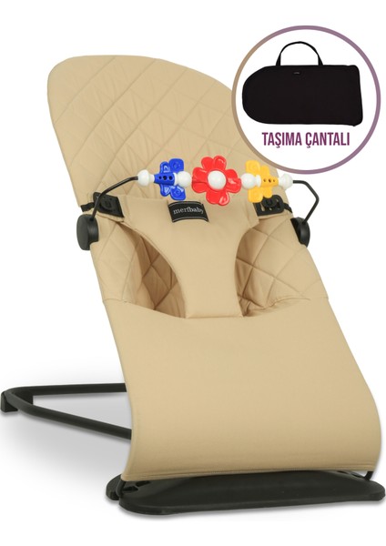 Oyuncaklı Ana Kucağı - Bej - Çantalı