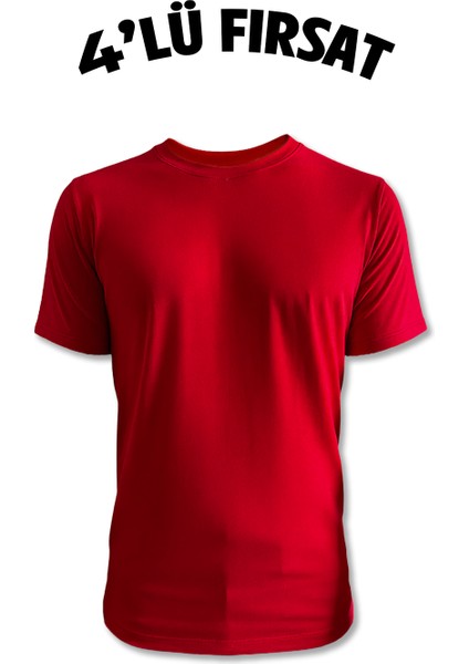 4 Lü Premium Sıfır Yaka Tişört fırsatları