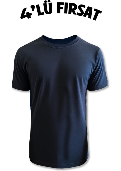 4 Lü Premium Sıfır Yaka Tişört indirimleri
